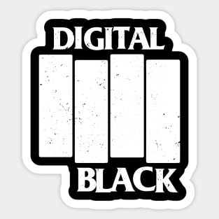 Digital Black Shirt (in white) Sticker